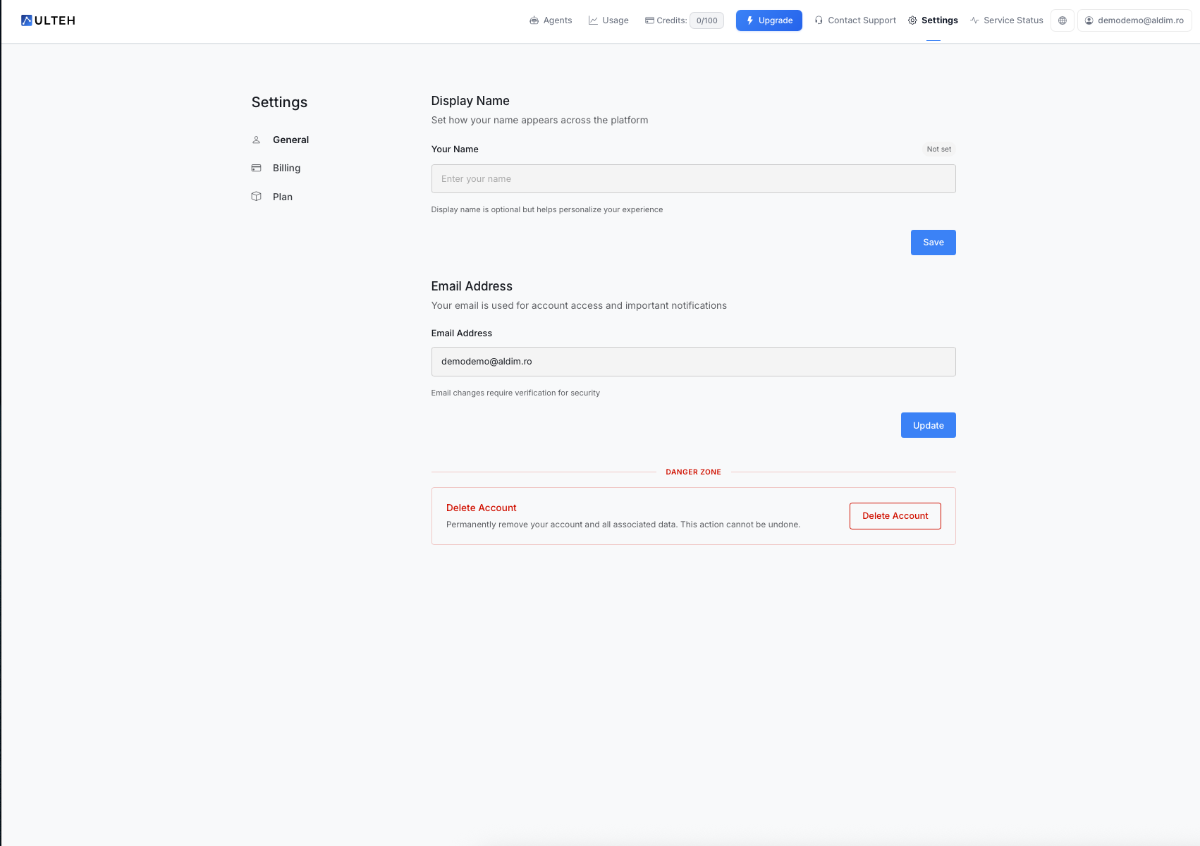 Playground Interface